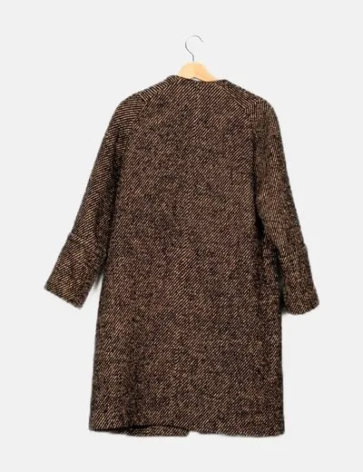 Bimba&Lola Abrigo jaspeado negro
