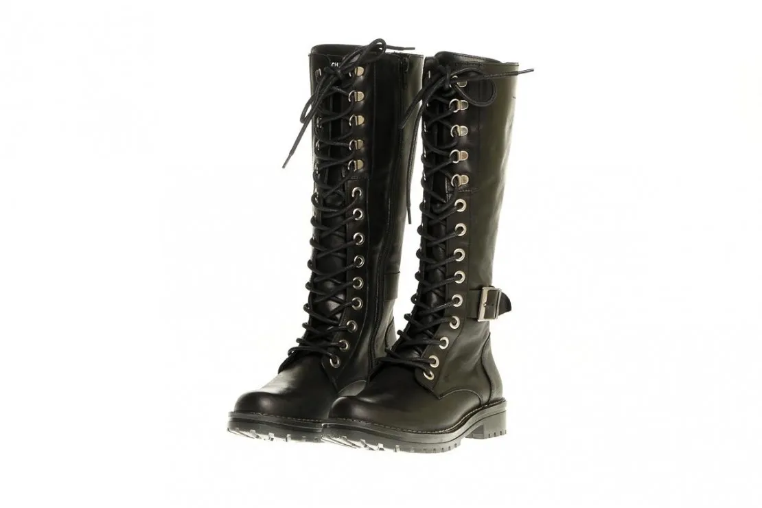 Bota de Chica con cordones Negra 5673 Chacal