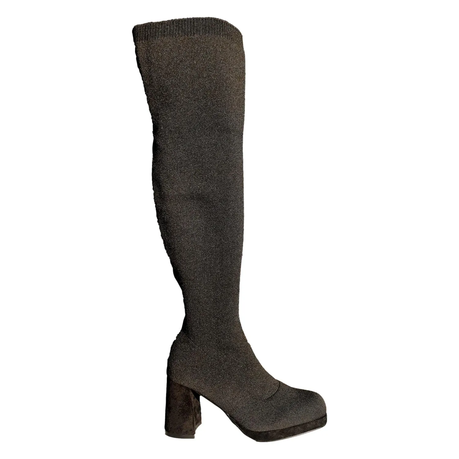 Botas altas calcetin mujer color negro