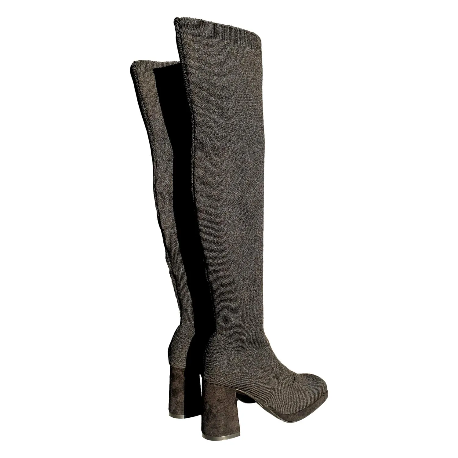 Botas altas calcetin mujer color negro