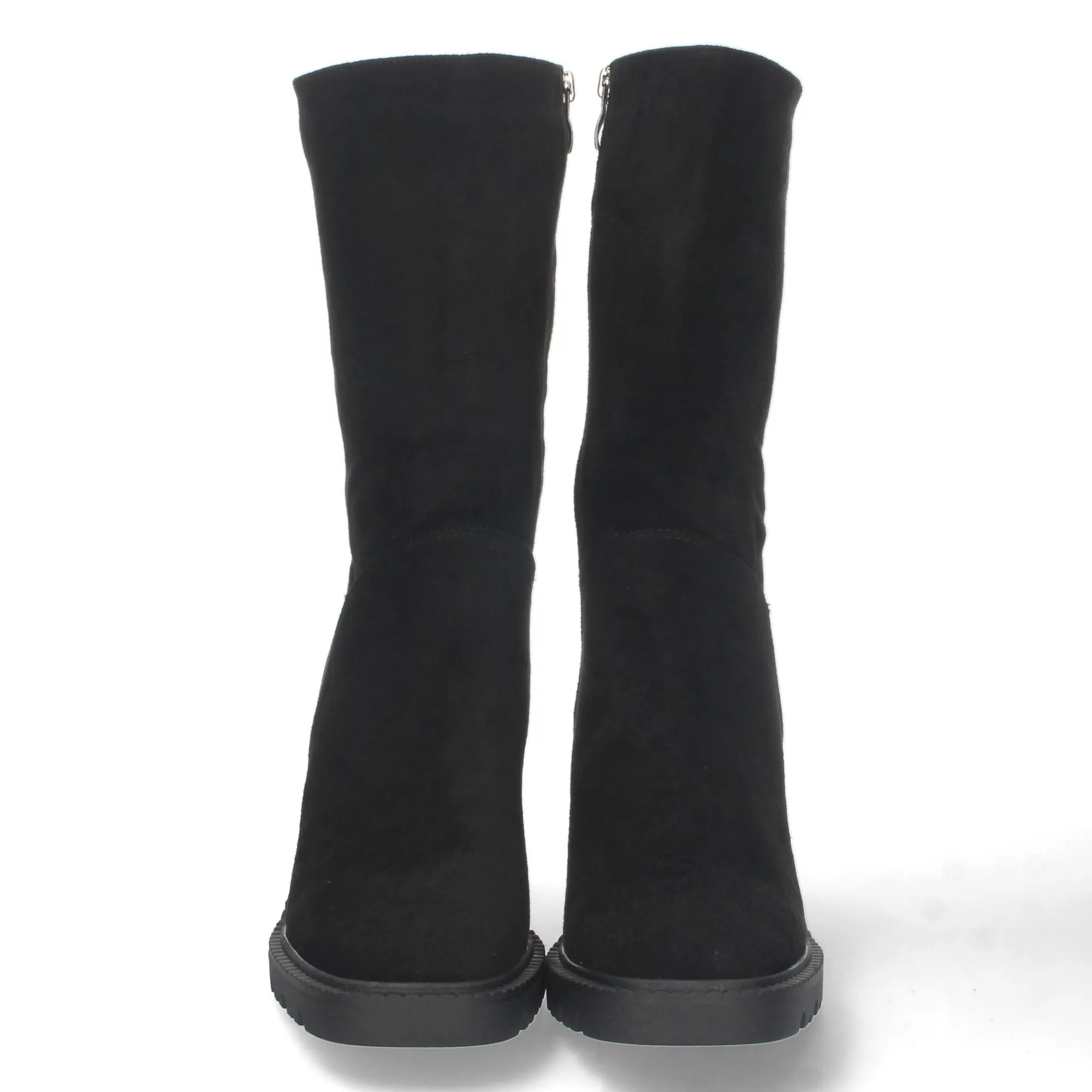 Botas de tacón alto mujer color negro liso
