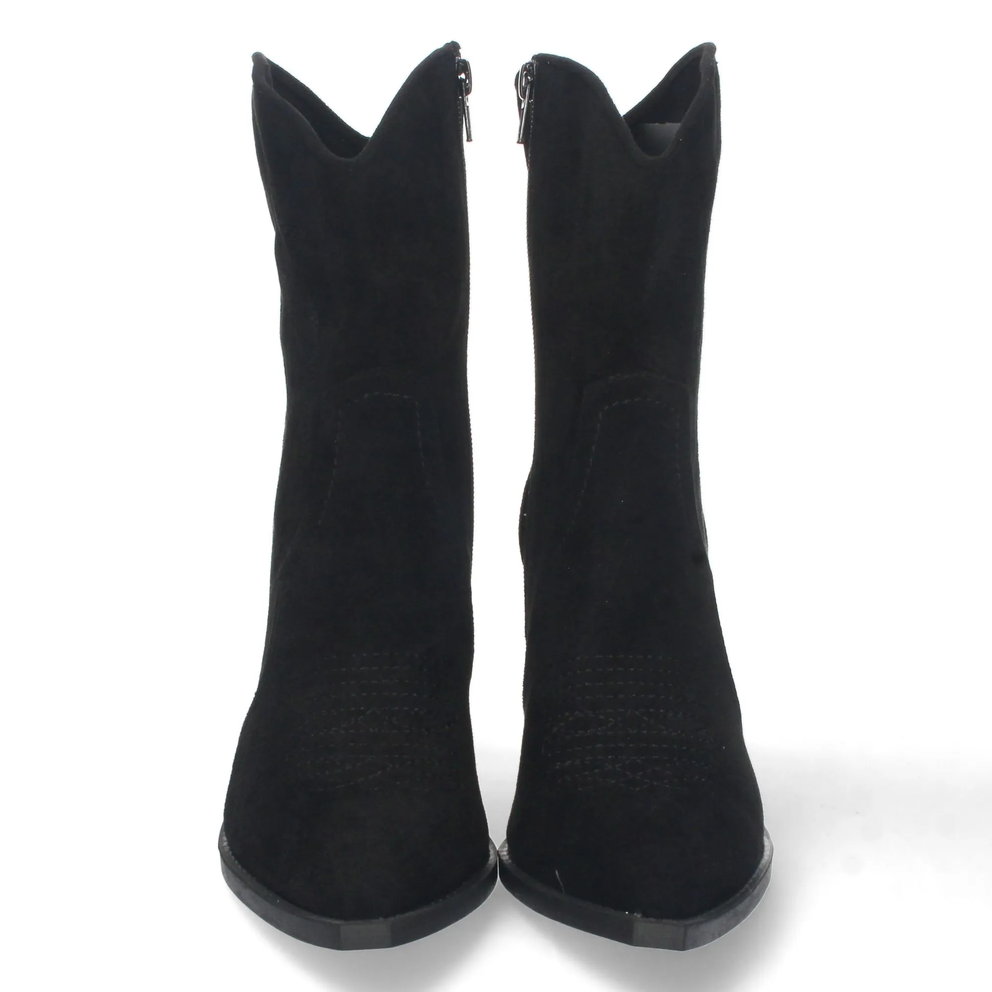 Botines cowboy tacón medio mujer color negro