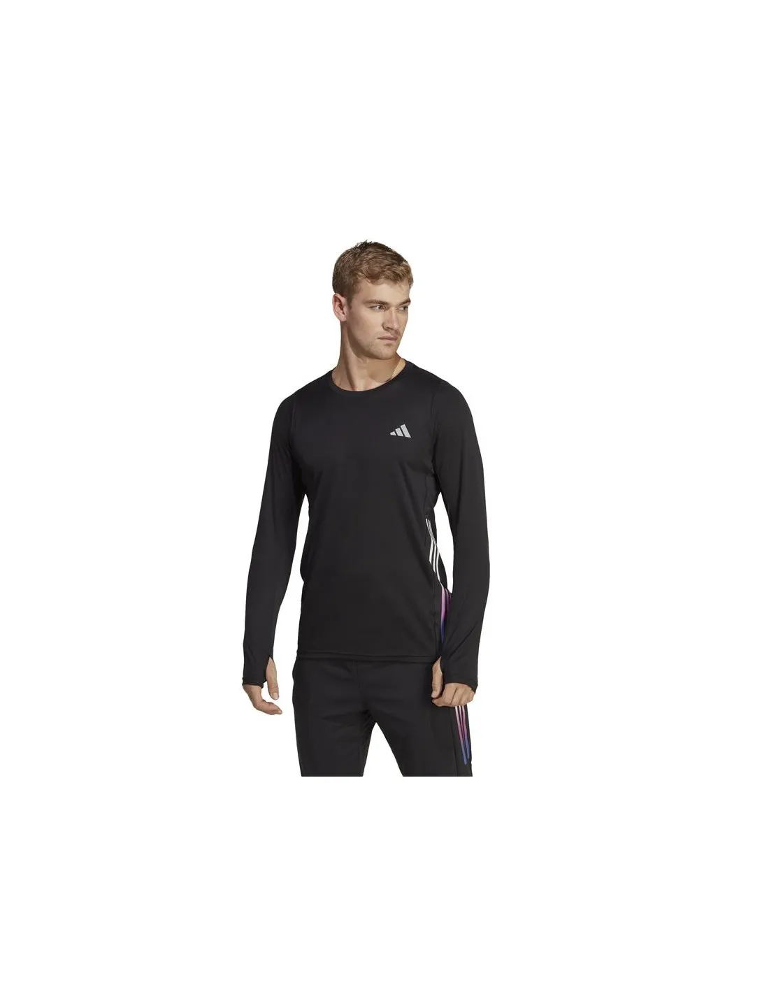 Camiseta de Running adidas Run Icons 3S Ls Hombre
