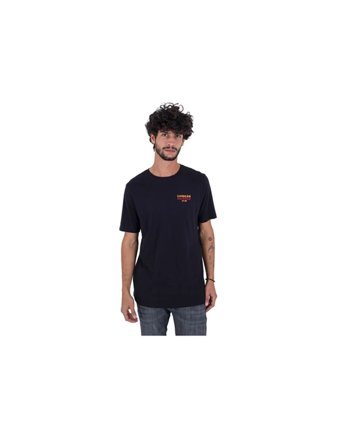 Camiseta Hurley Evd Wave Hello Hombre Negro