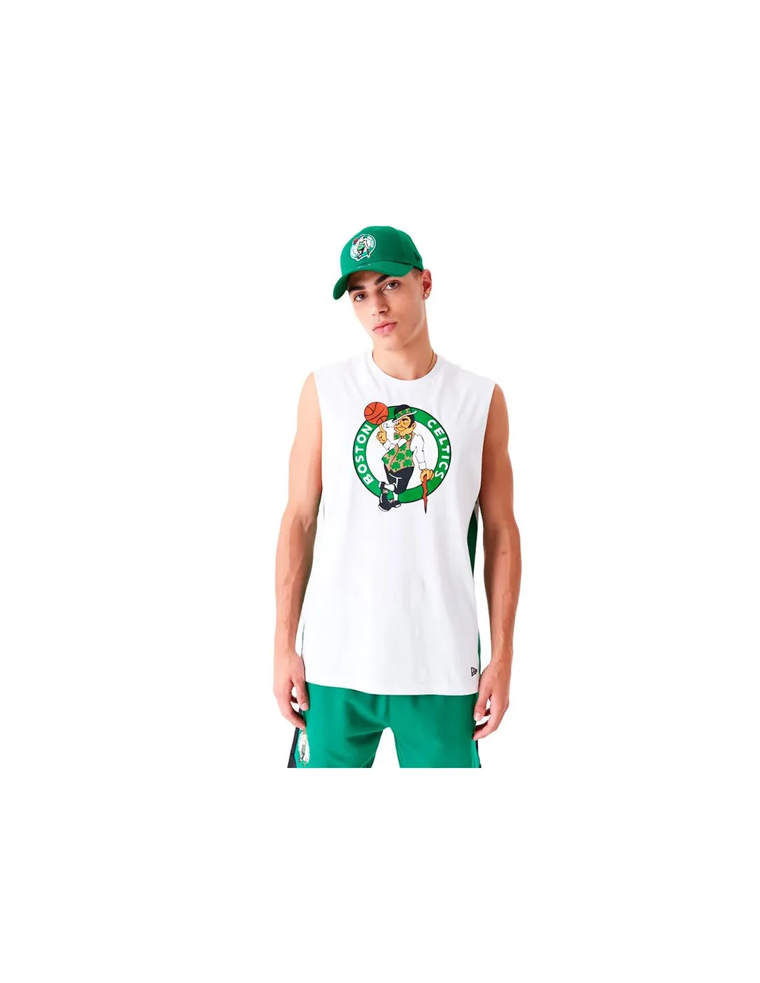 Camiseta New Era Boston Celtics Colour Block Hombre Blanco