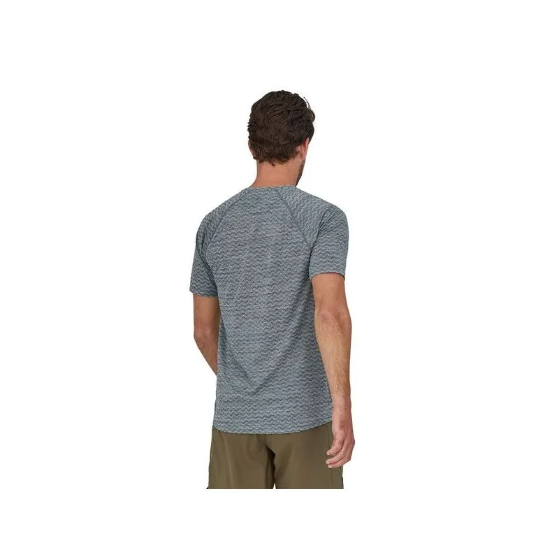 Camiseta Patagonia Running Ridge Flow (gris pluma) hombre