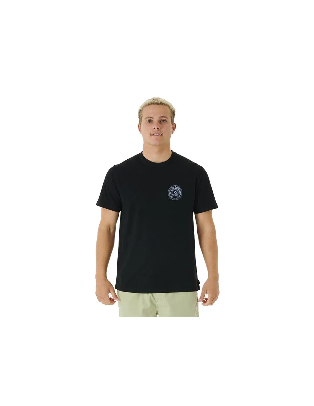 Camiseta Rip Curl Stapler Hombre Negro