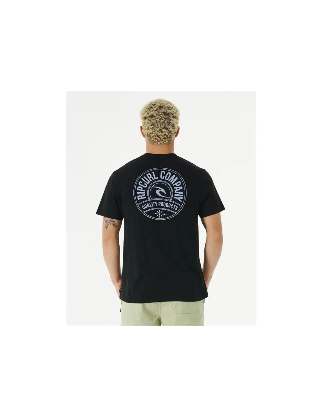 Camiseta Rip Curl Stapler Hombre Negro