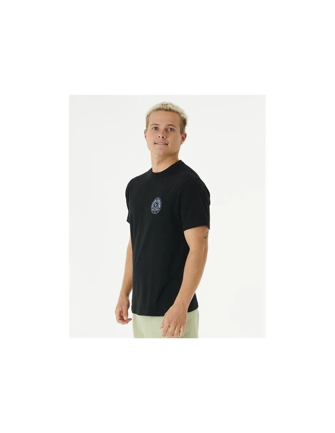 Camiseta Rip Curl Stapler Hombre Negro