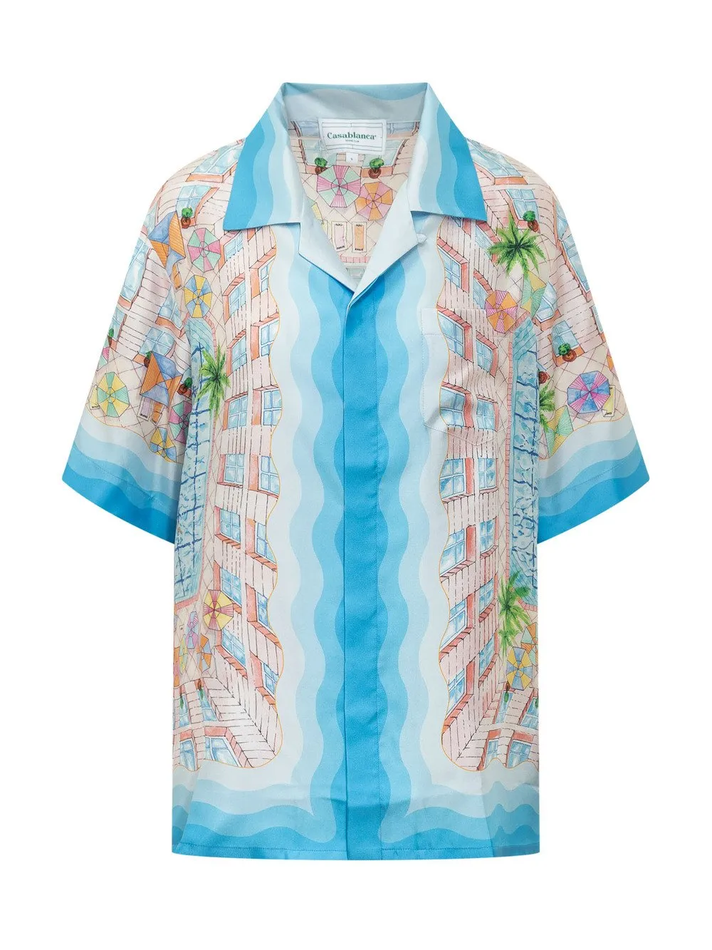 CASABLANCA Silk Casablanca Pool Shirt