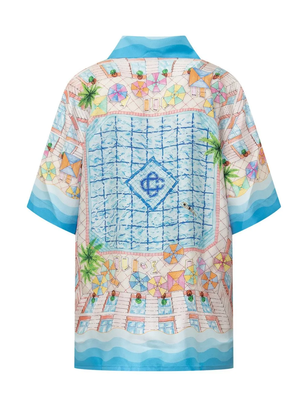 CASABLANCA Silk Casablanca Pool Shirt