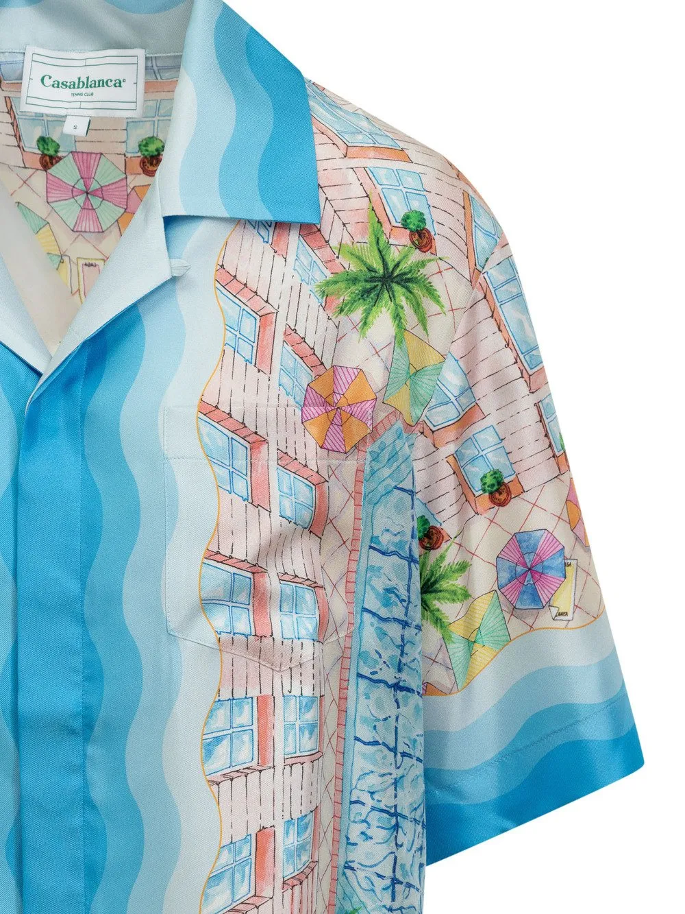 CASABLANCA Silk Casablanca Pool Shirt