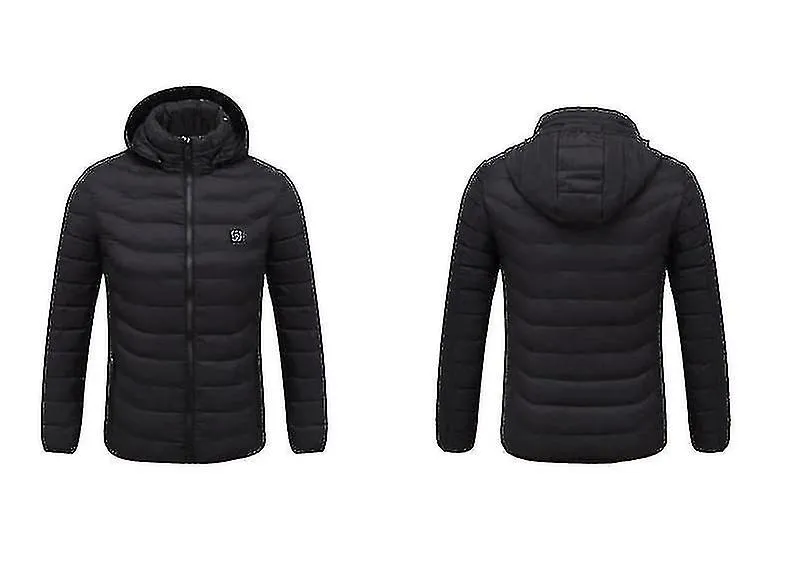 Chaqueta calefactada, Abrigo de calefacción eléctrica caliente al aire libre de invierno, 8 zonas de calefacción