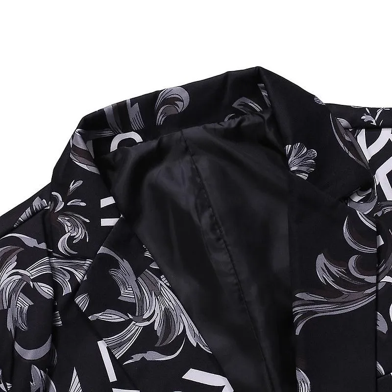 Chaqueta de traje para hombre Blazer casual con estampado floral Abrigo deportivo