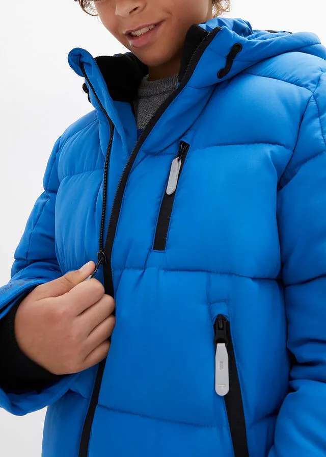 CHAQUETóN AZULNEGRO ESTAMPADO