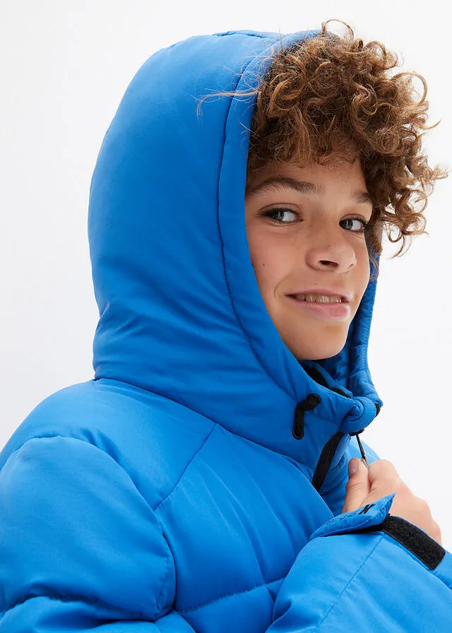 CHAQUETóN AZULNEGRO ESTAMPADO
