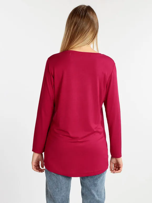 Coveri Moving Maxicamisa de mujer con pedrería