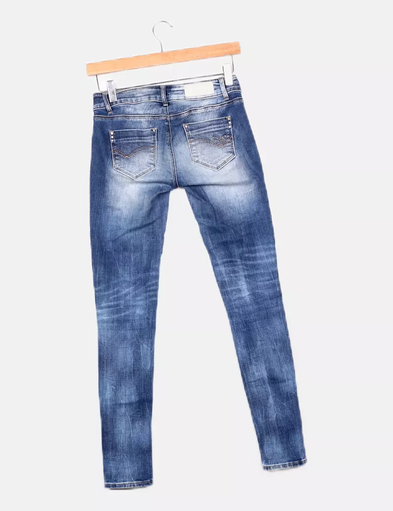 Fracomina Denim azul detalle abalorios