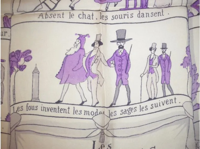 Hermès Les PROVERBES sont la SAGESSE des NATIONS d'après Granville Multicolor 