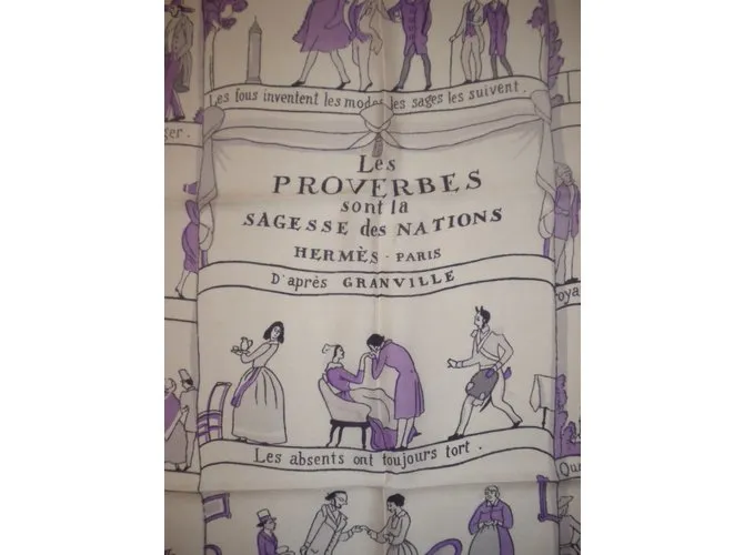 Hermès Les PROVERBES sont la SAGESSE des NATIONS d'après Granville Multicolor 
