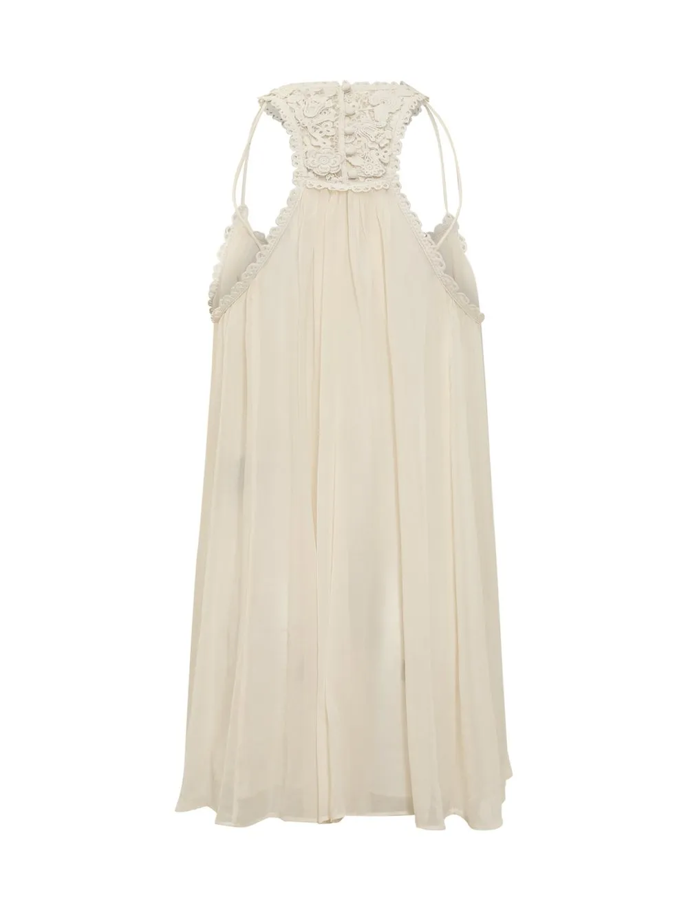 ISABEL MARANT Mini Dress with Crochet and Silk