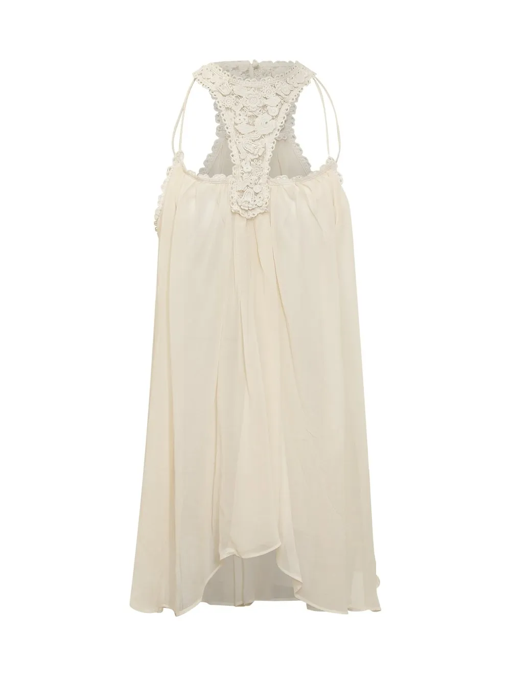 ISABEL MARANT Mini Dress with Crochet and Silk