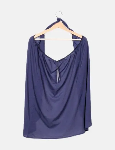 Lavandera Capa azul marino detalle trenzado