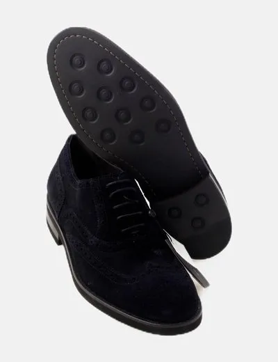 Massimo Dutti Zapato azul marino acordonado