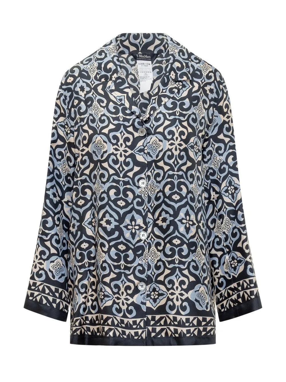 MAX MARA S Silk Shirt with Geometric Print