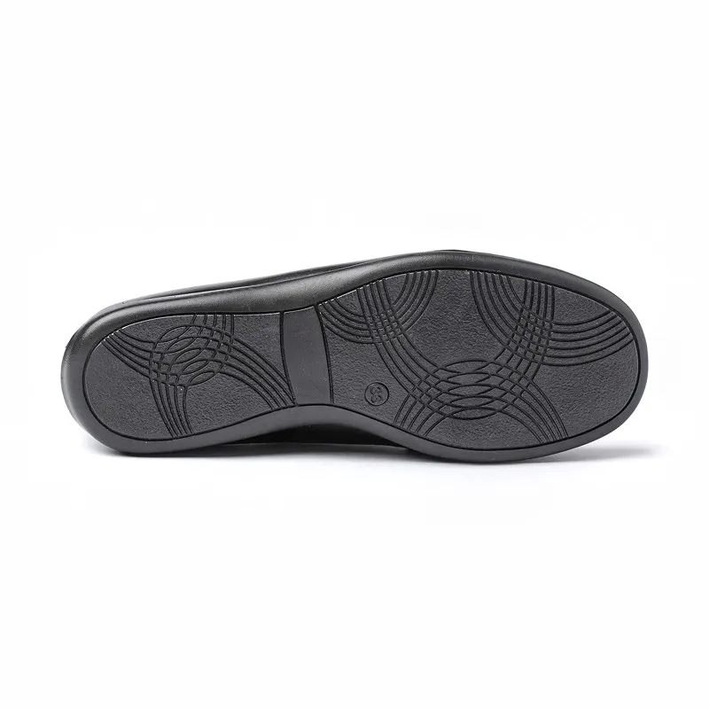 Mocasines Colegiales Niña Piel Napa Antifaz 467 Negro, de Angelitos