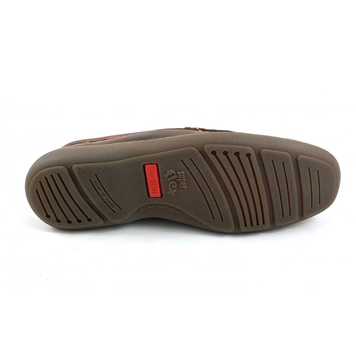 Mocasín de piel cómodo para hombre, Notton marrón y negro N1547