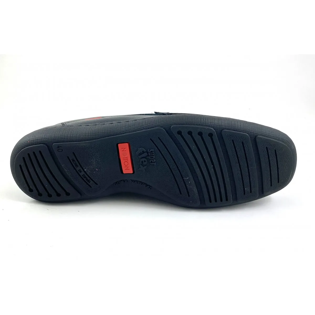 Mocasín de piel cómodo para hombre, Notton marrón y negro N1547