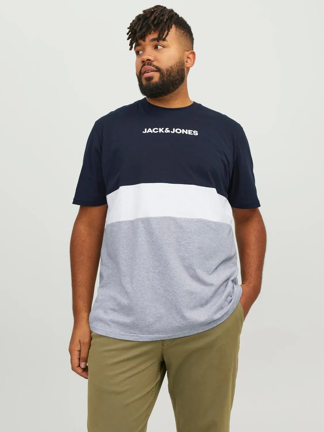 Plus Camiseta Bloques de color | Azul oscuro | Jack & Jones®