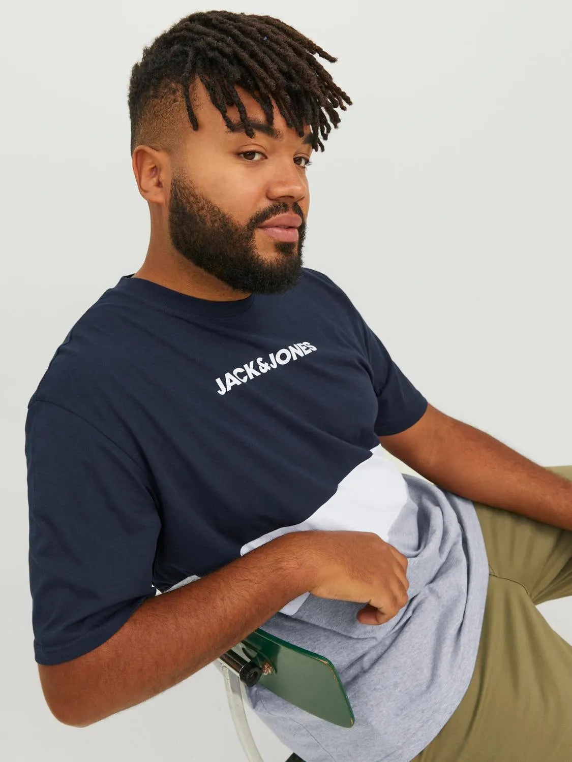 Plus Camiseta Bloques de color | Azul oscuro | Jack & Jones®