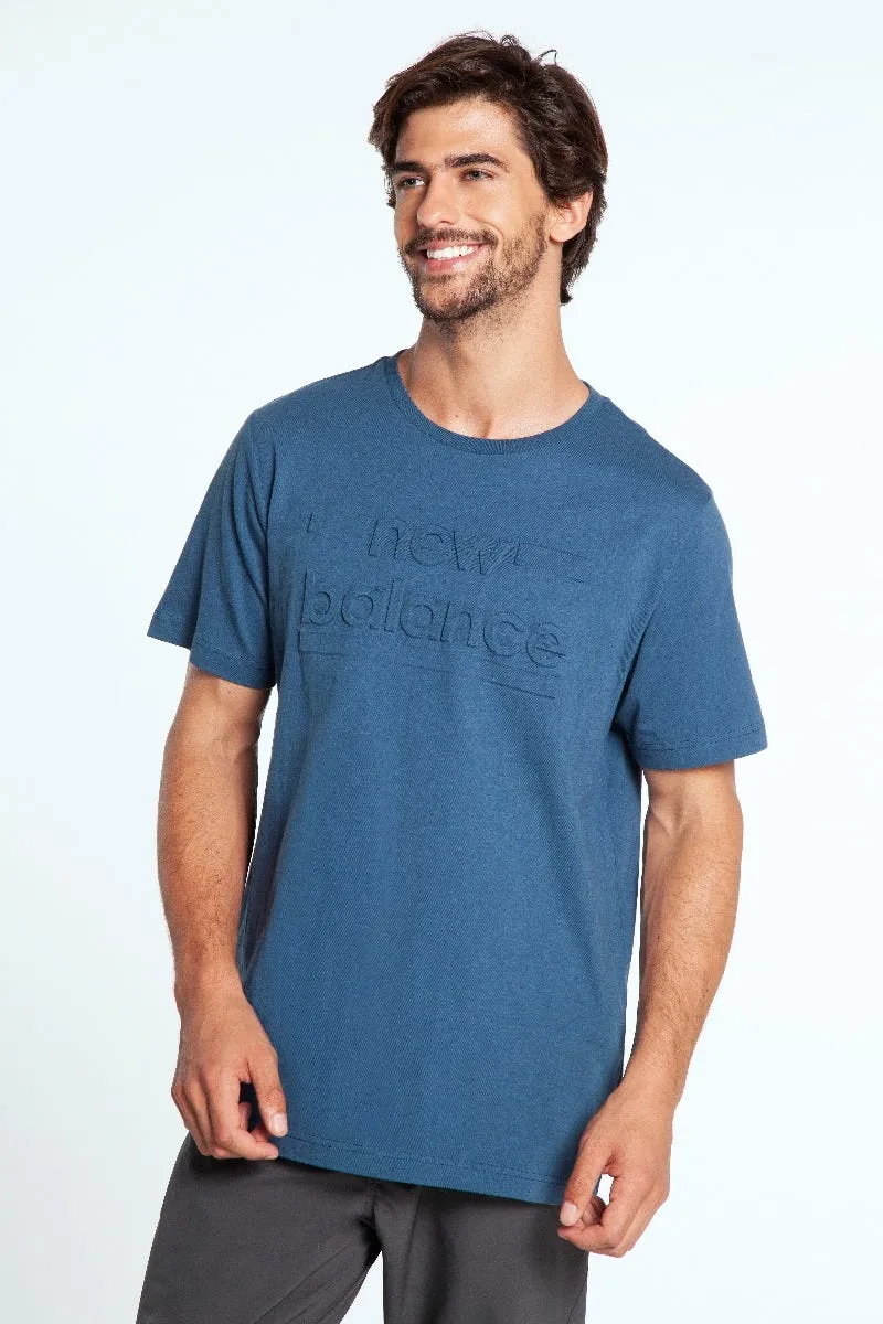 POLERA HOMBRE NEW BALANCE TSHIRT AZUL