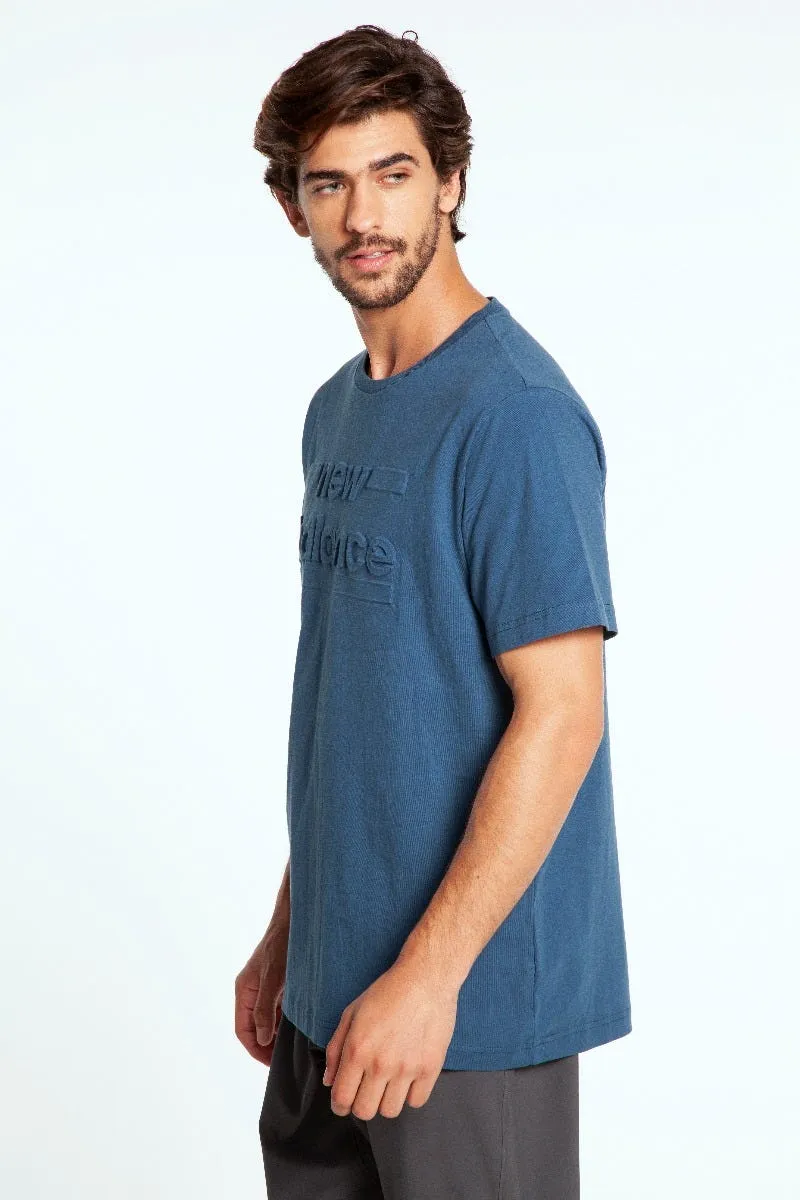 POLERA HOMBRE NEW BALANCE TSHIRT AZUL