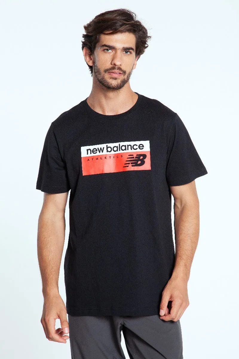POLERA HOMBRE NEW BALANCE TSHIRT NEGRA