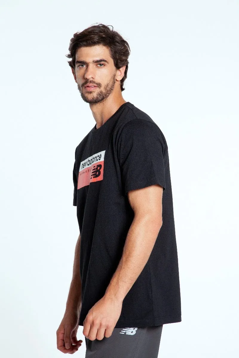POLERA HOMBRE NEW BALANCE TSHIRT NEGRA