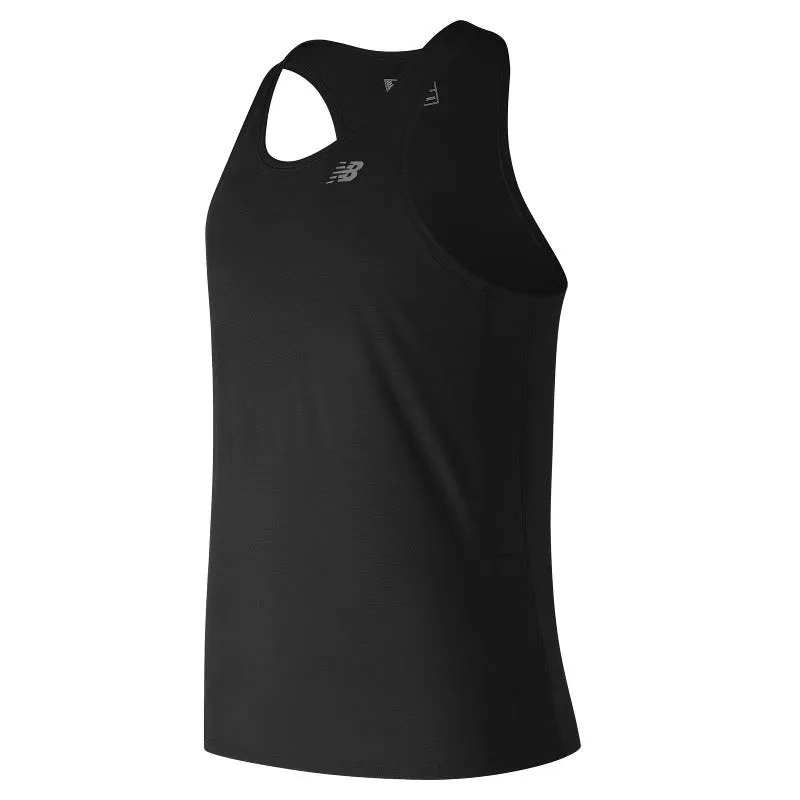 Polera Running Hombre New Balance Accelerate Singlet Negra