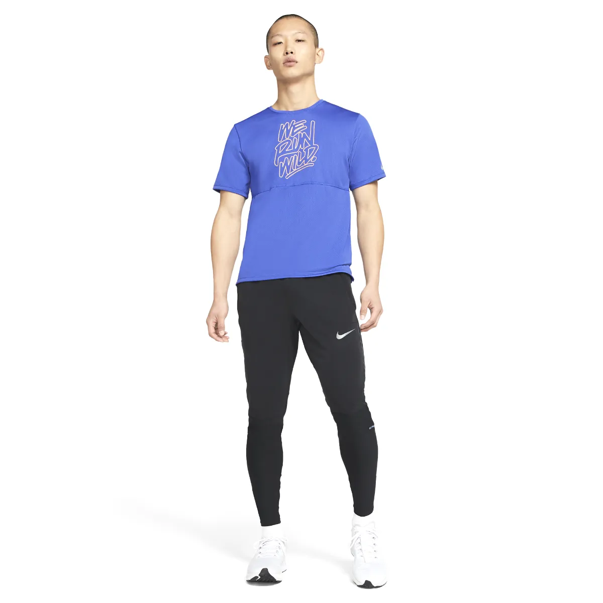 Polera Running Hombre Nike Wild Run Azul