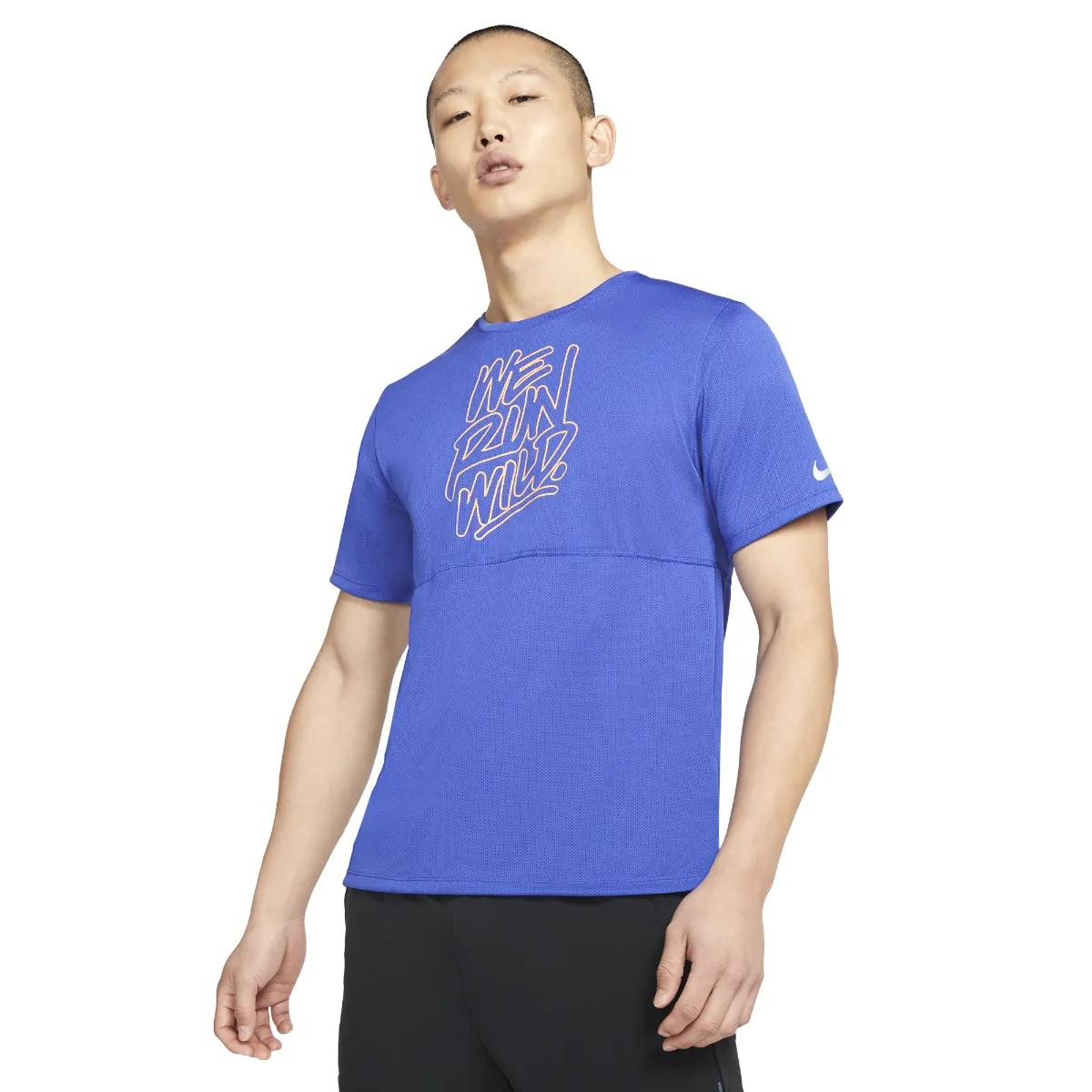 Polera Running Hombre Nike Wild Run Azul