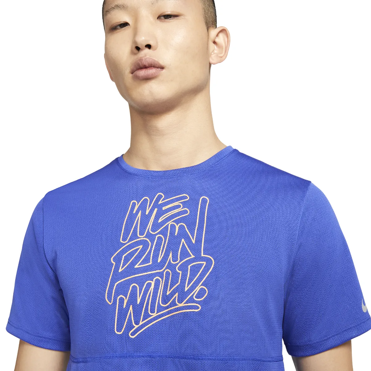 Polera Running Hombre Nike Wild Run Azul