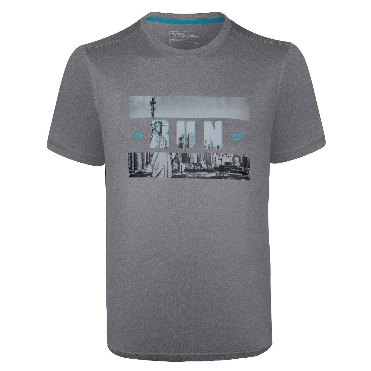 Polera Running Hombre Zvibes Gris