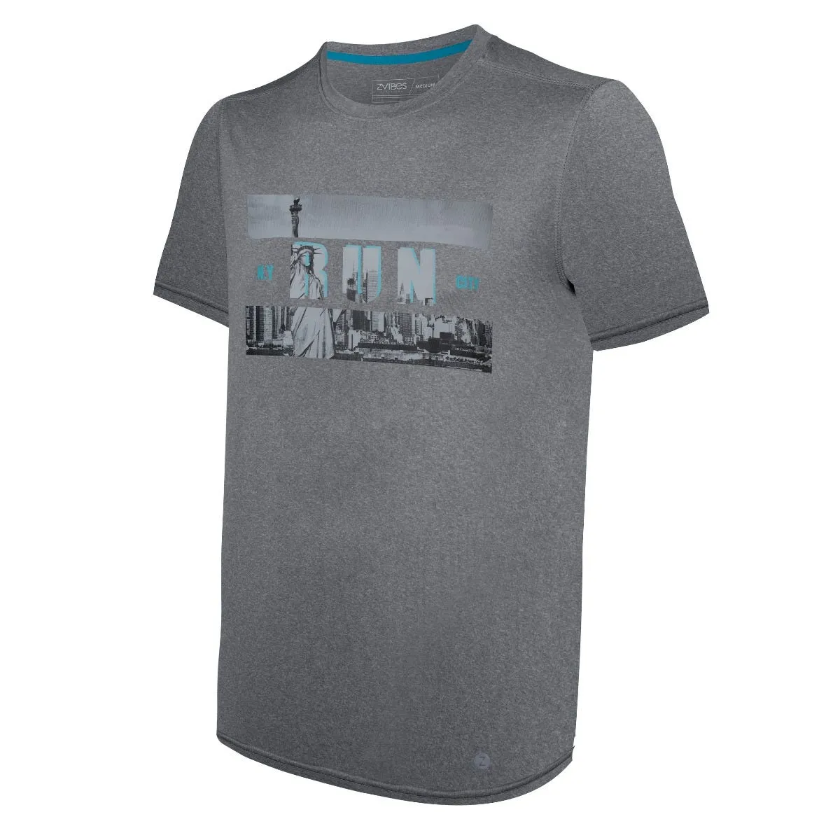 Polera Running Hombre Zvibes Gris