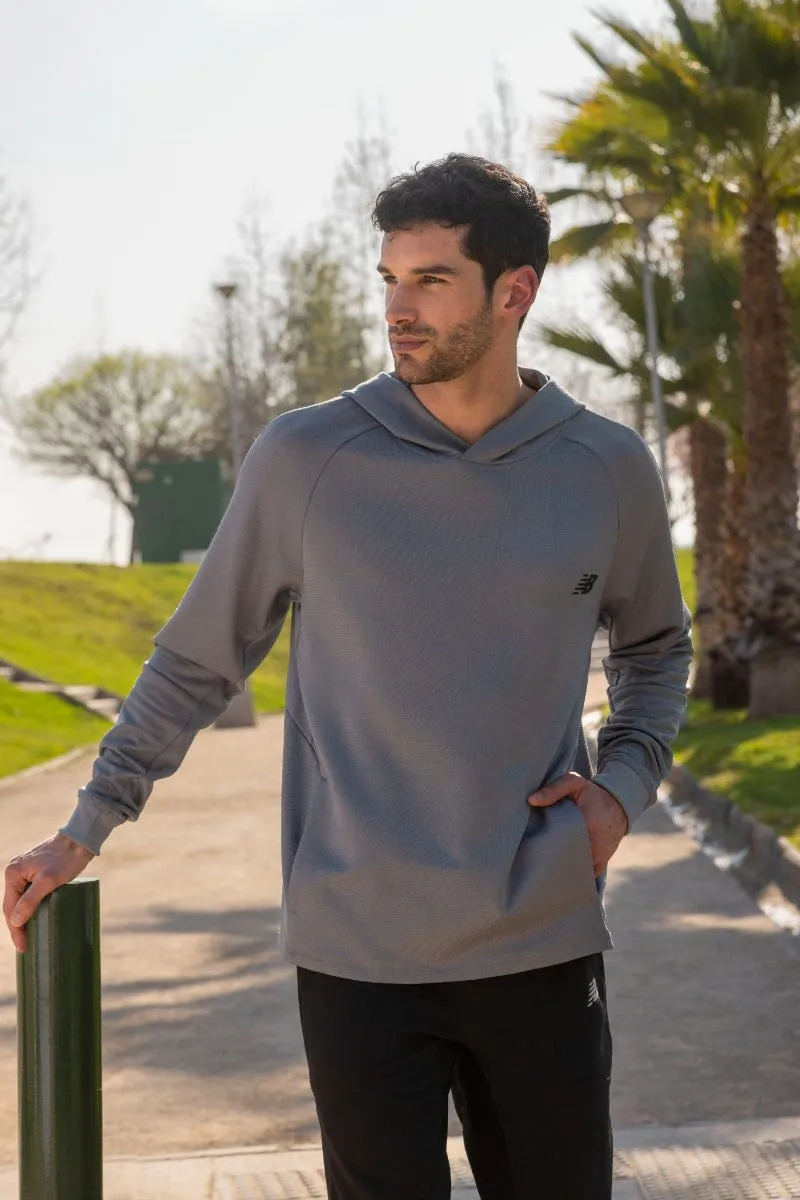 Polerón Running Hombre New Balance Gris