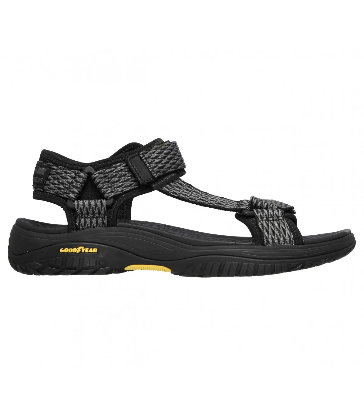 Sandalias para caballero de velcro en negro