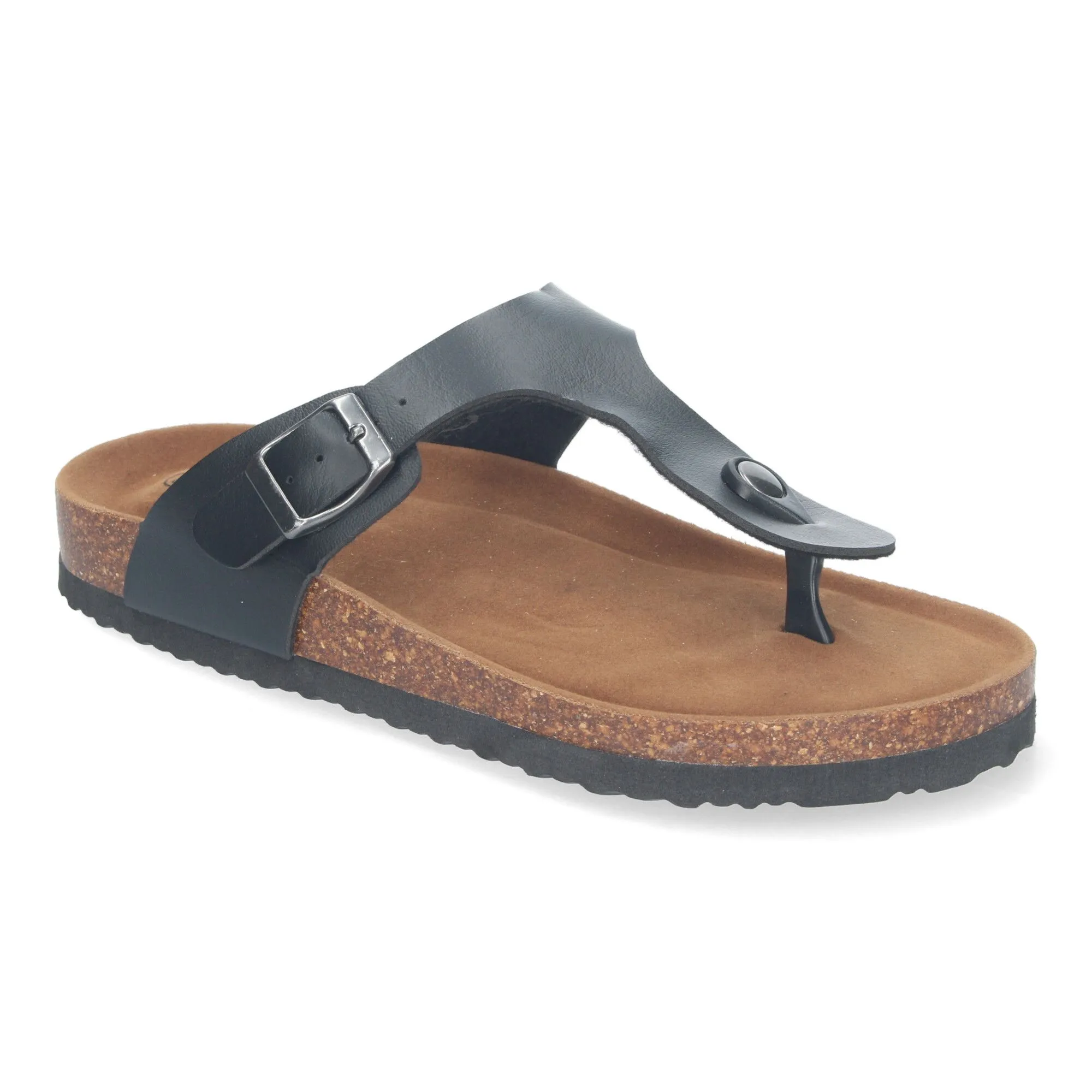 SANDALIAS PLANAS BIO CóMODAS ESCLAVA PARA MUJER COLOR NEGRO YF89