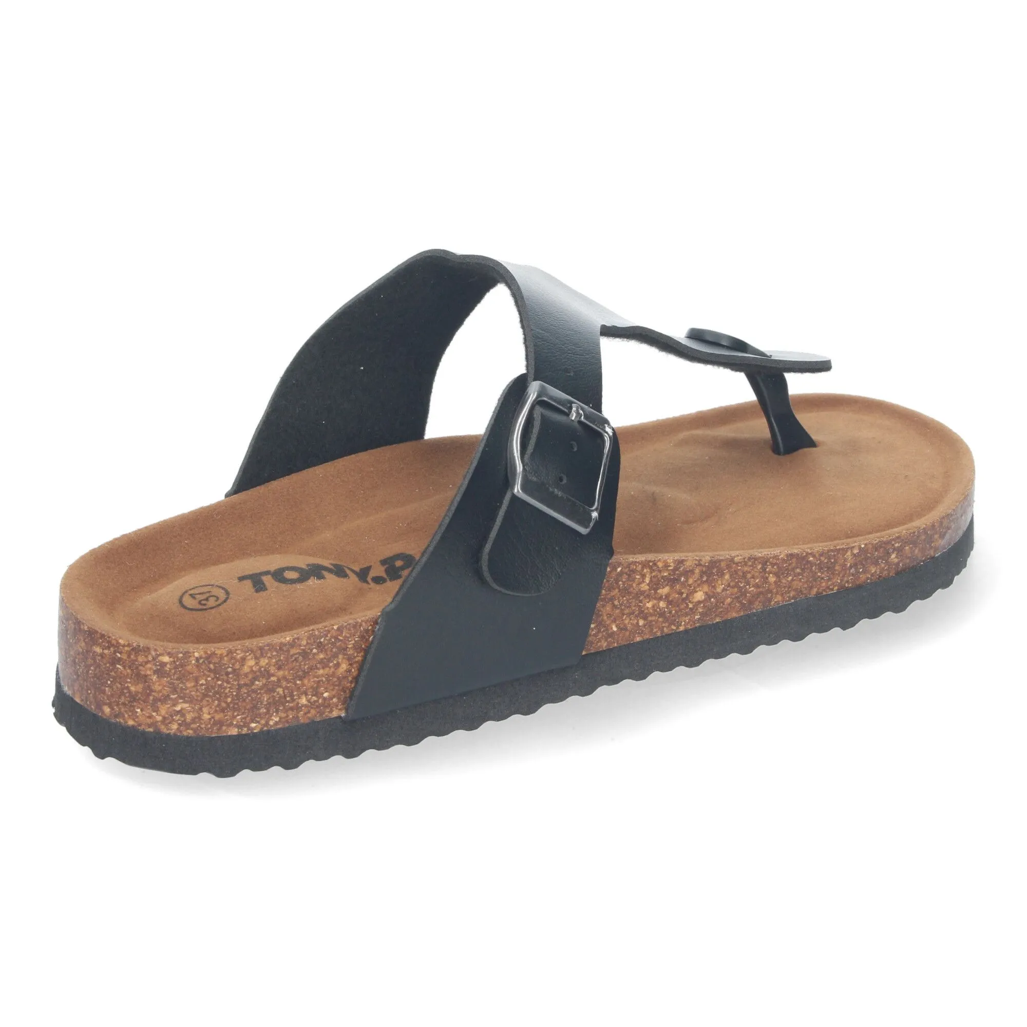SANDALIAS PLANAS BIO CóMODAS ESCLAVA PARA MUJER COLOR NEGRO YF89