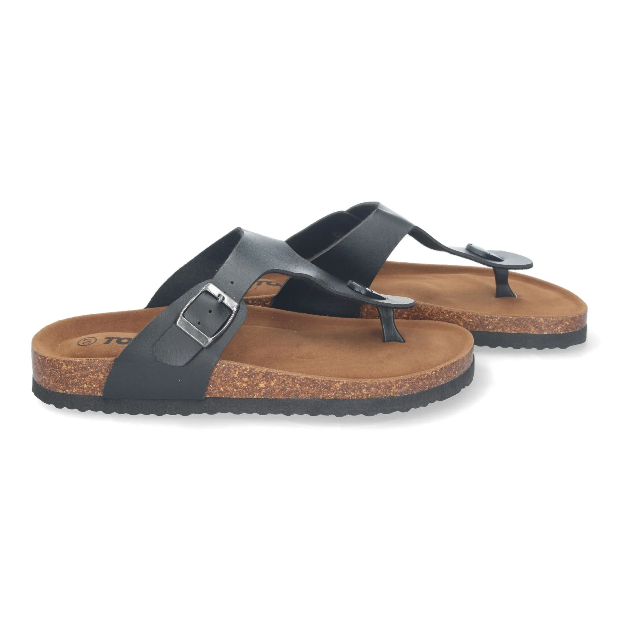 SANDALIAS PLANAS BIO CóMODAS ESCLAVA PARA MUJER COLOR NEGRO YF89
