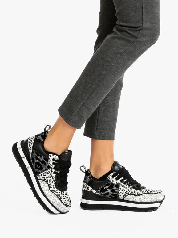 Saralòpez Deportivas bicolor con animal print para mujer